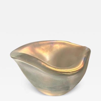 Opaline Iridescent Murano Glass Bowl