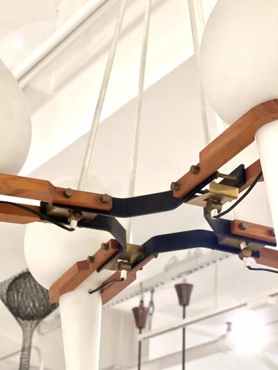 Opaline Suspended Four Glass Pendant