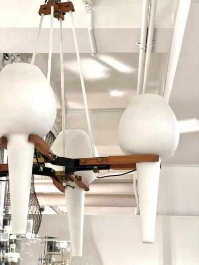 Opaline Suspended Four Glass Pendant