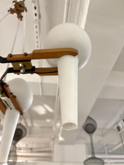 Opaline Suspended Four Glass Pendant