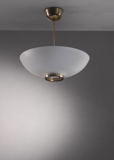 Opaline glass pendant lamp