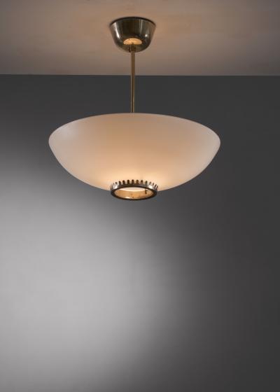 Opaline glass pendant lamp