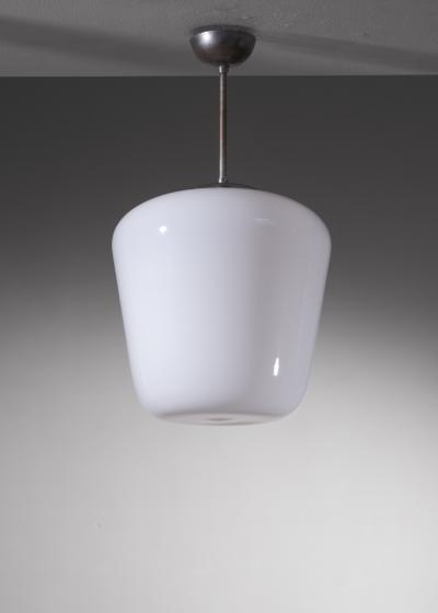 Opaline glass pendant lamp