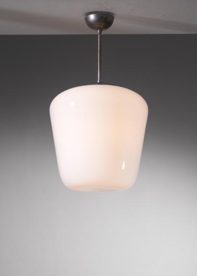 Opaline glass pendant lamp