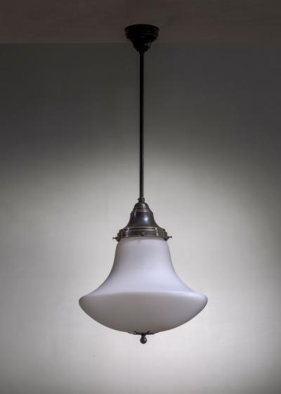 Opaline glass pendant lamp