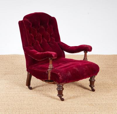 Open Arm Library Club Chair