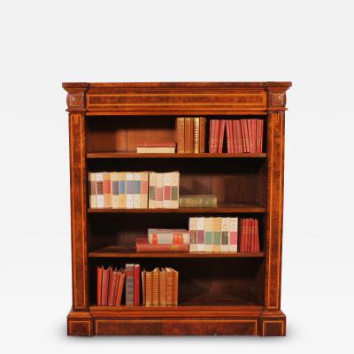 Open Bookcase In Burl Walnut Circa 1820