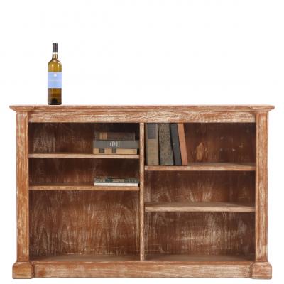 Open Cerused Oak Bookcase with Adjustable Shelves C 1945