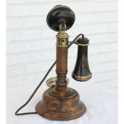 Opis 1921 cable wood desktop phone