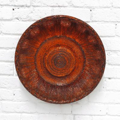 Orange Ceramic Wall Sconce by Carl Johan