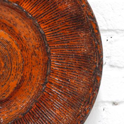 Orange Ceramic Wall Sconce by Carl Johan