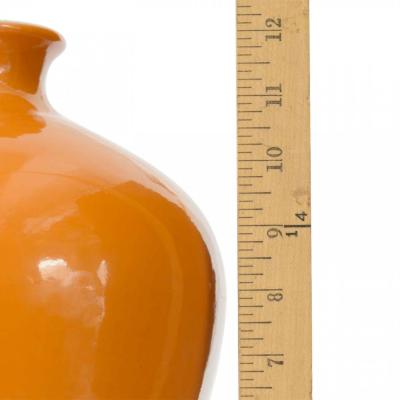 Orange Glazed Ceramic Vase