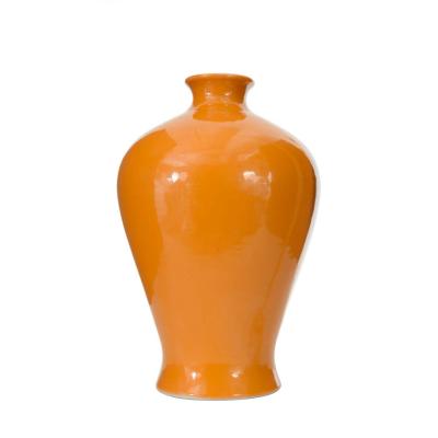 Orange Glazed Ceramic Vase