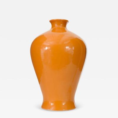 Orange Glazed Ceramic Vase