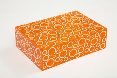 Orange Resin Keepsake Box 7x10