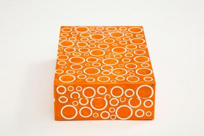 Orange Resin Keepsake Box 7x10