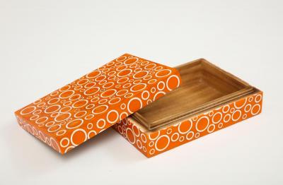 Orange Resin Keepsake Box 7x10