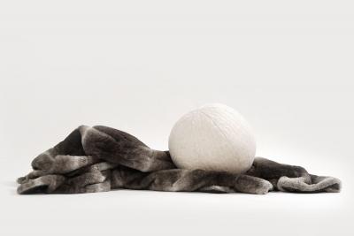 Orb Accent Pillow in Beige Alpaca by Holly Hunt