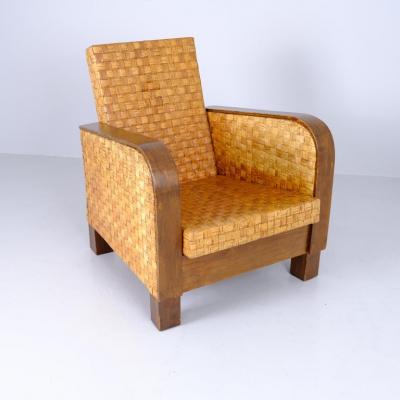 Organic Art Deco Lounge Chair in Birch and Traditional Bark Finland 1940s