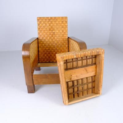 Organic Art Deco Lounge Chair in Birch and Traditional Bark Finland 1940s