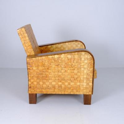 Organic Art Deco Lounge Chair in Birch and Traditional Bark Finland 1940s