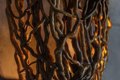 Organic Artisan Wall Sconce France 20th Century