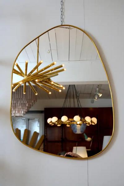 Organic Brass Frame Mirror
