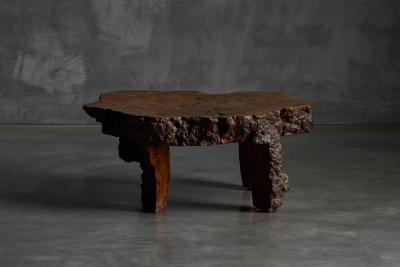 Organic Burl Wood Coffee Table France 1950s