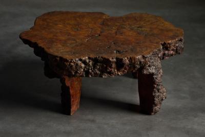 Organic Burl Wood Coffee Table France 1950s