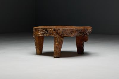Organic Burl Wood Coffee Table France 1950s