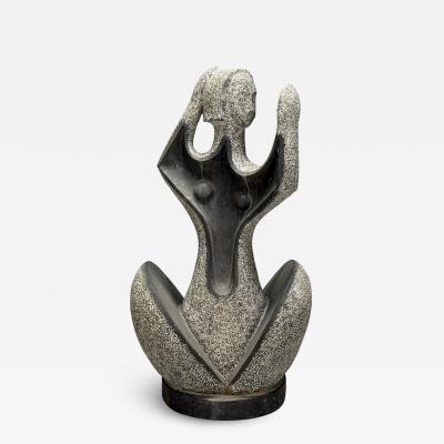 Organic Modern Carved Stone Nude Female Figure USA 1960s