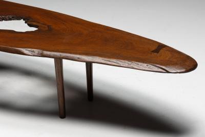Organic Modern Coffee Table with Natural Void France Mid 20th Century