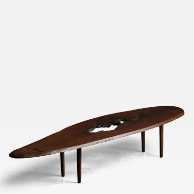 Organic Modern Coffee Table with Natural Void France Mid 20th Century