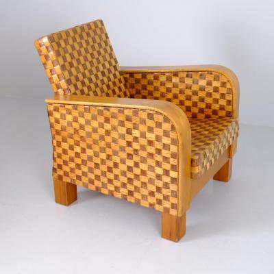 Organic Modern Rehtori Armchair in Birch and Traditional Bark Finland 1940s