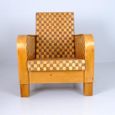 Organic Modern Rehtori Armchair in Birch and Traditional Bark Finland 1940s