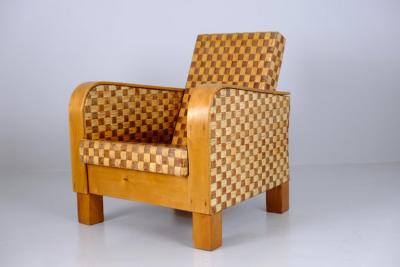 Organic Modern Rehtori Armchair in Birch and Traditional Bark Finland 1940s
