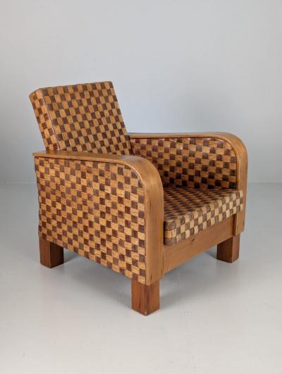Organic Modern Rehtori Armchair in Birch and Traditional Bark Finland 1940s