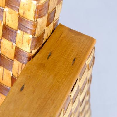 Organic Modern Rehtori Armchair in Birch and Traditional Bark Finland 1940s