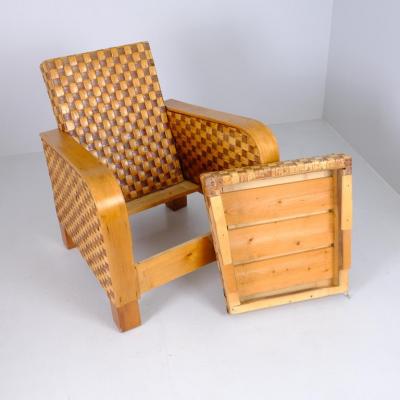 Organic Modern Rehtori Armchair in Birch and Traditional Bark Finland 1940s
