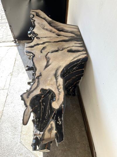 Organic Modern Teak Root Sideboard Console Table Handpainted by Artist 2023