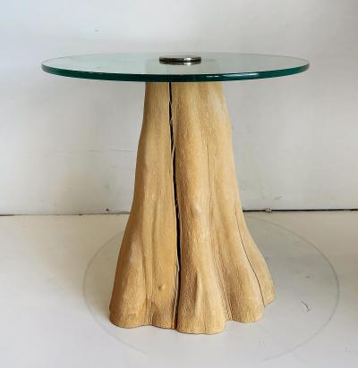 Organic Post modern Wooden Steven Chase Side Tables Pair