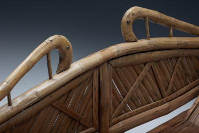 Oriental Bamboo Sofa Bed 20th Century