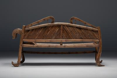 Oriental Bamboo Sofa Bed 20th Century