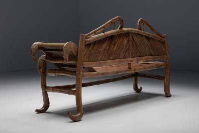 Oriental Bamboo Sofa Bed 20th Century