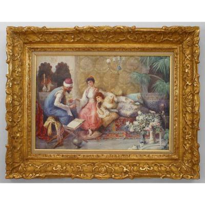 Orientalist Painting of Three Figures
