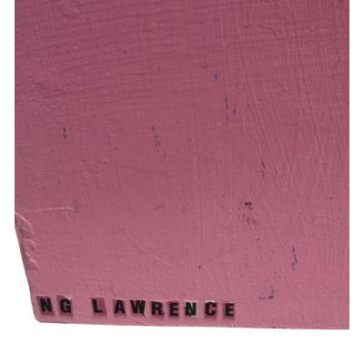Orig Nancy Goodman Lawrence Acrylic Collage Painting Minds Eye