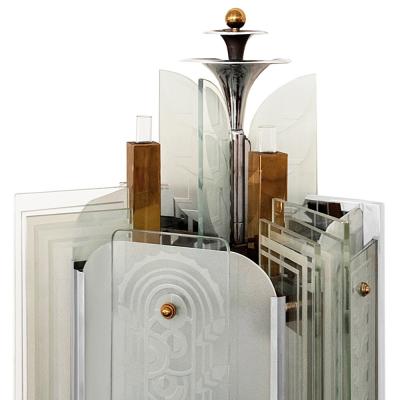 Original 1931 Art Deco Pair of Wall Sconces from The Wiltern Theater