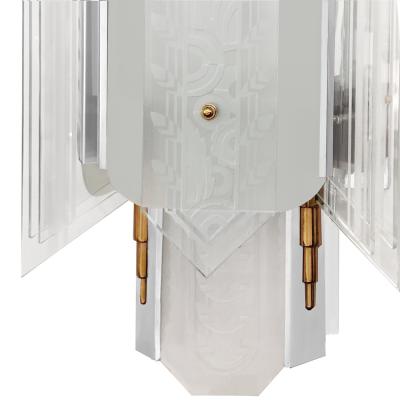 Original 1931 Art Deco Pair of Wall Sconces from The Wiltern Theater