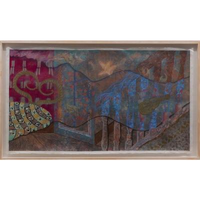 Original Abstract Art Painting on Paper by Lynn Klein