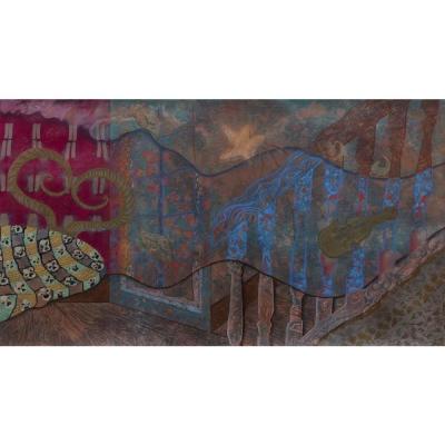 Original Abstract Art Painting on Paper by Lynn Klein